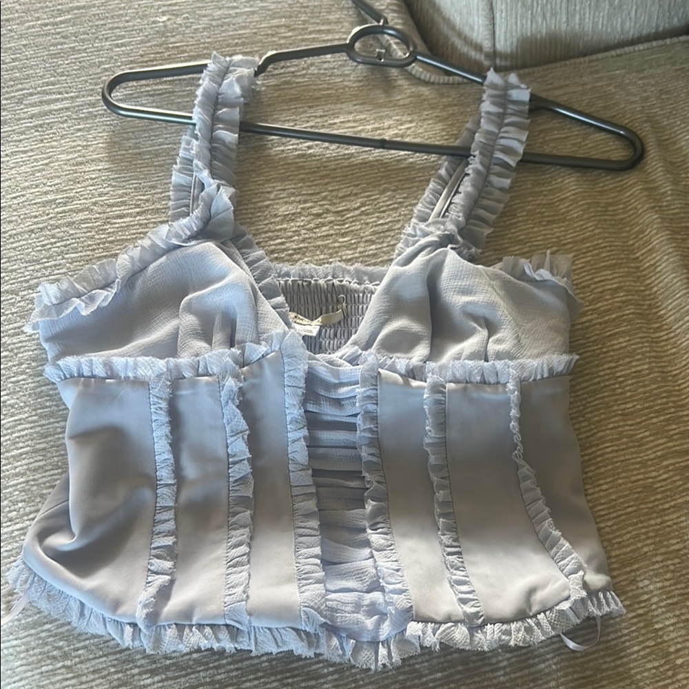 Light blue corset top